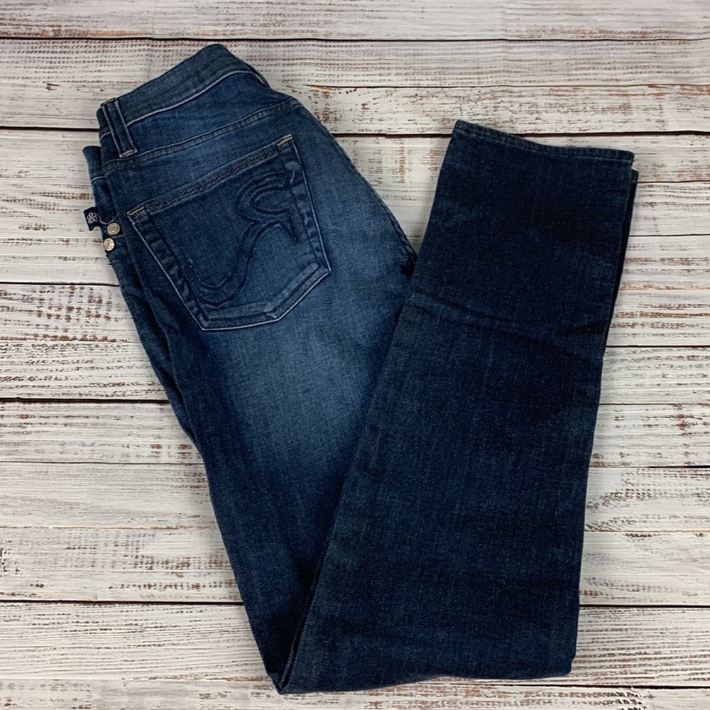 Rock and republic Berlin straight leg blue jeans size 8 - Picture 8 of 15